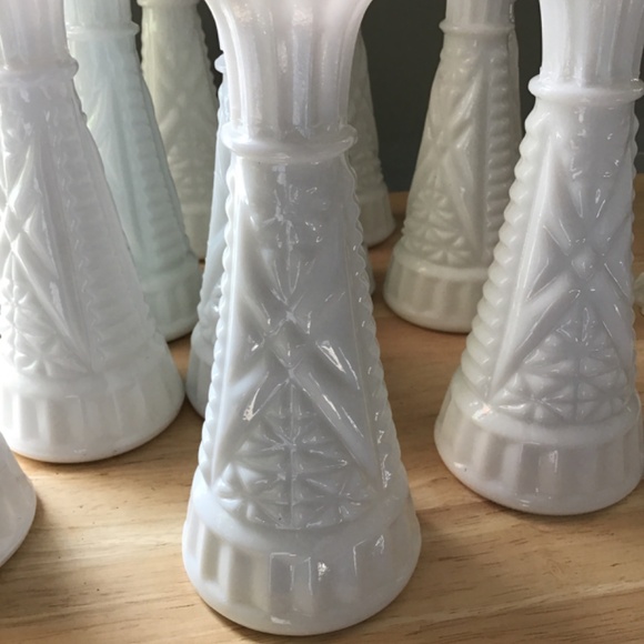 Milk Glass Vase Sold Individually / 12 Available - Picture 2 of 2